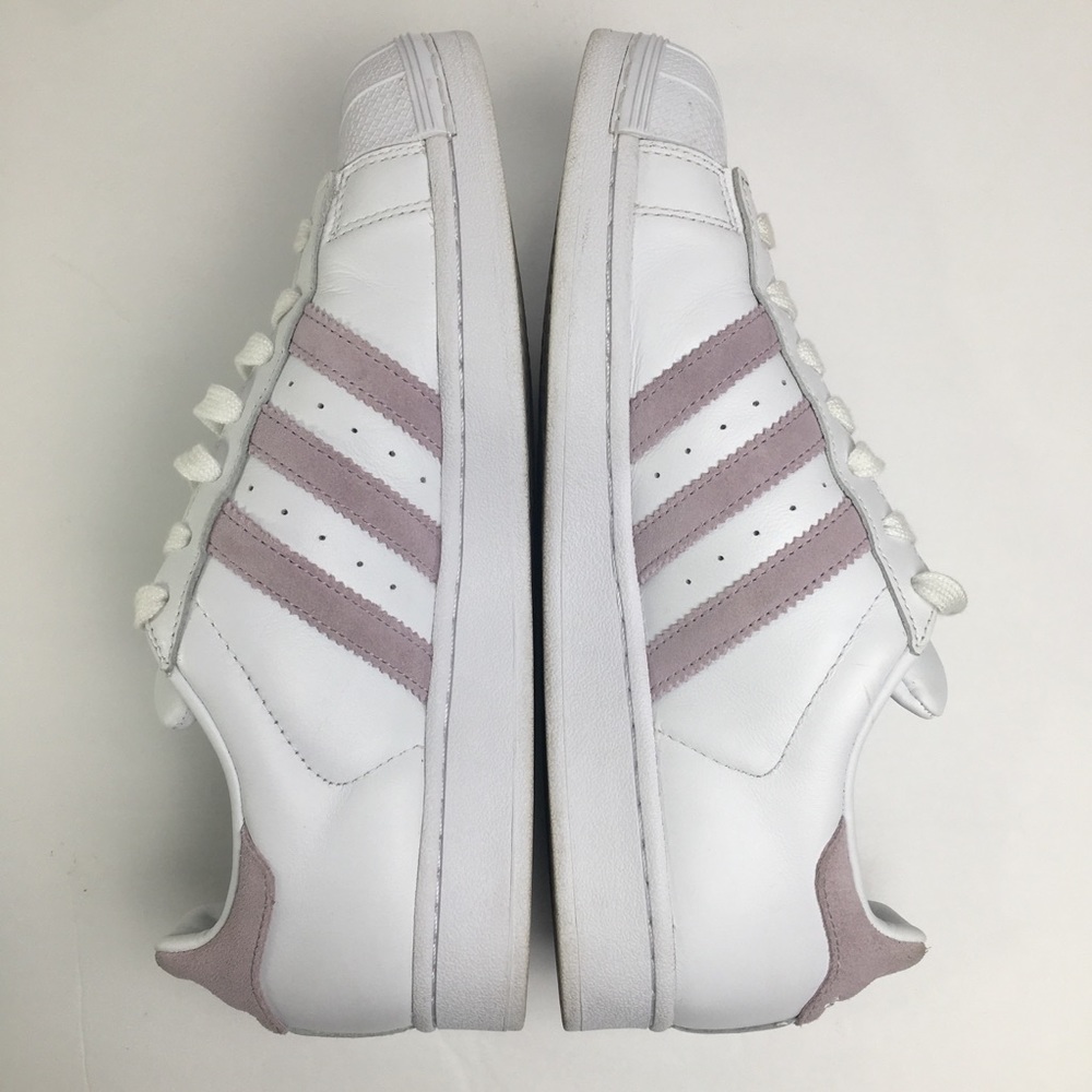 SOLD! Adidas Originals Superstar Low Sneakers White Pink Women’s 9 EE7400 - Picture 3 of 15